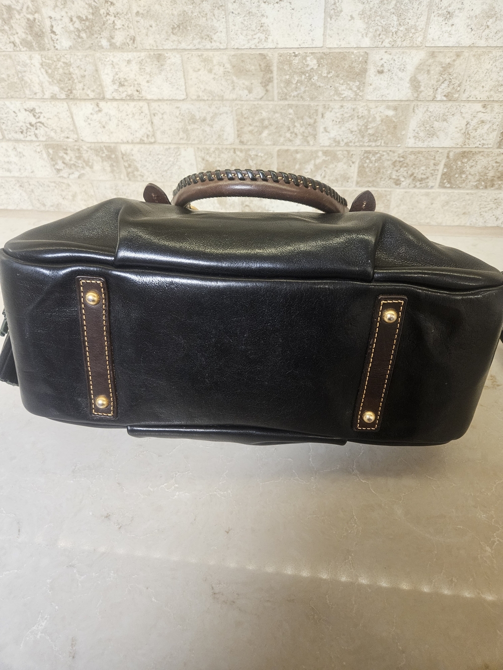 Dooney and Bourke Toledo Flourentine Medium Black Mail Satchel - Picture 11 of 11
